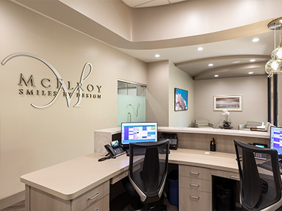 Front desk at McElroy Smiles by Design of Encinitas