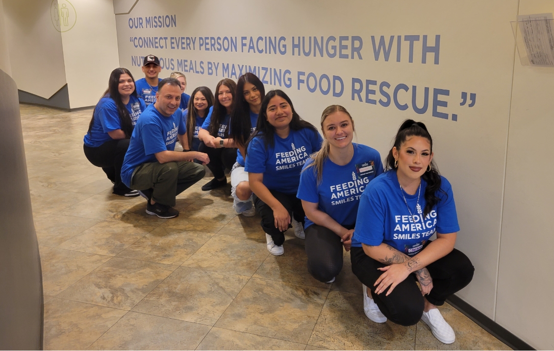 Several Encinitas dental team members volunteering at Feeding America event