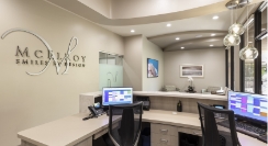 Reception desk at McElroy Smiles by Design of Encinitas