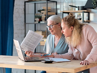 Woman on the computer