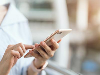 Woman looking at phone