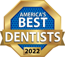 Americas Best Dentists 2022 award badge