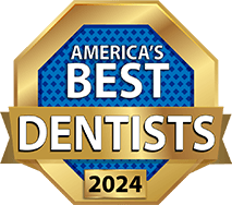 Americas Best Dentists 2023 award badge